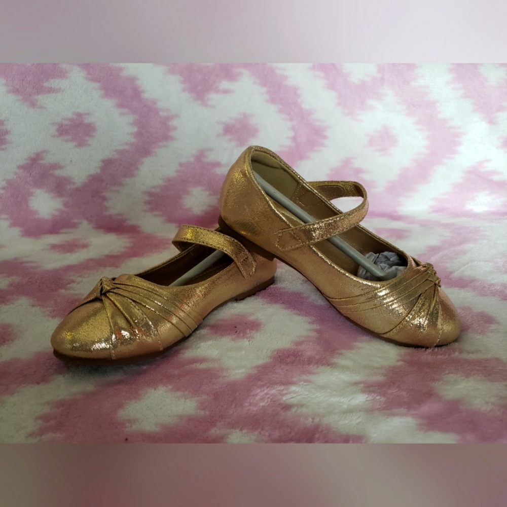 Girls Golden Dress Shoes